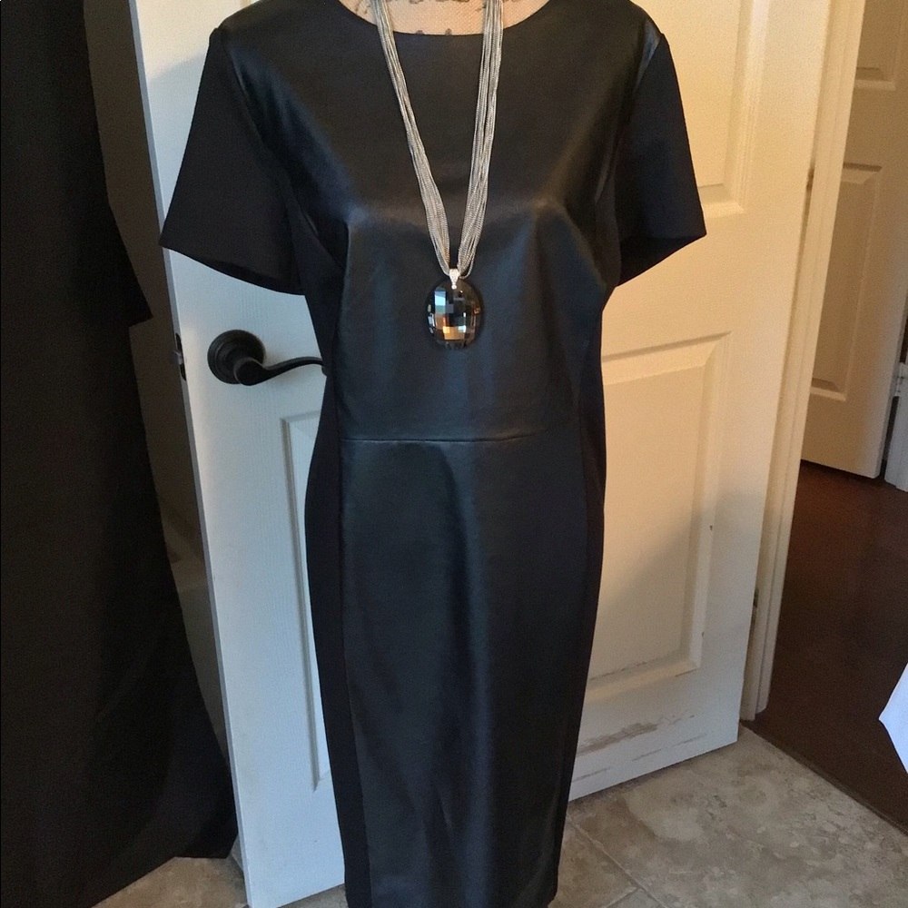 Faux Leather Bodycon Dress